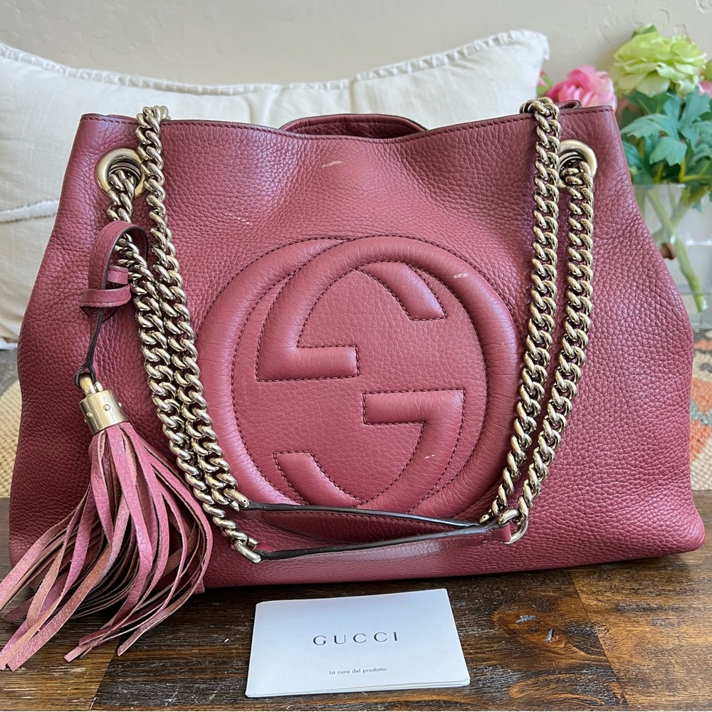 GUCCI SoHo Interlocking GG Chain Convertible Shoulder Crossbody Bag